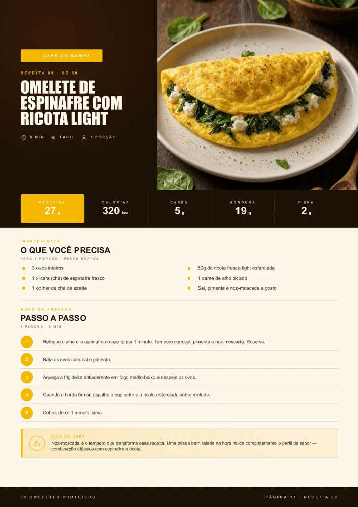 Amostra de omelete proteico recheado 1