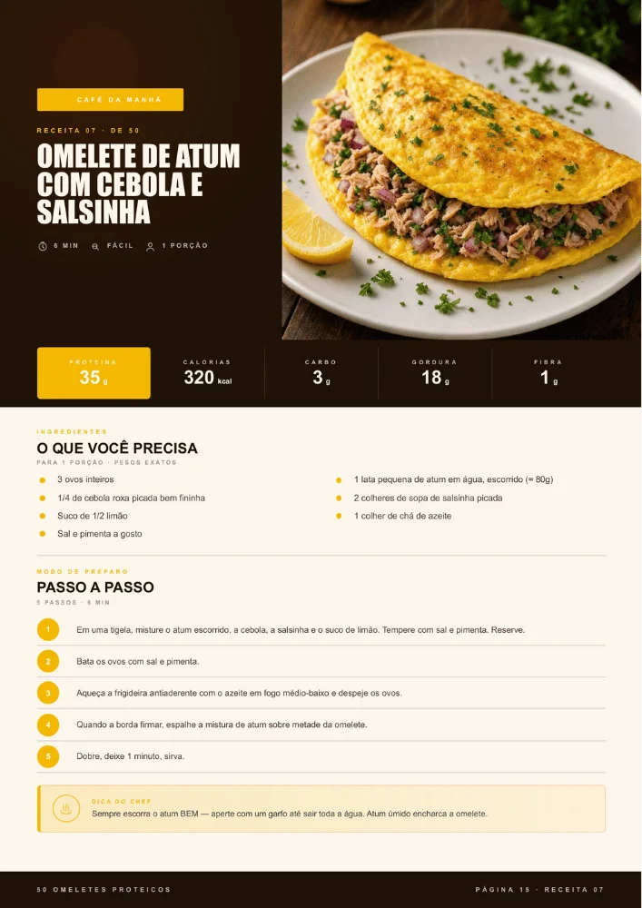 Amostra de omelete proteico recheado 3