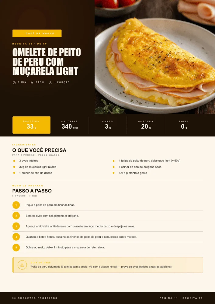 Amostra de omelete proteico recheado 8