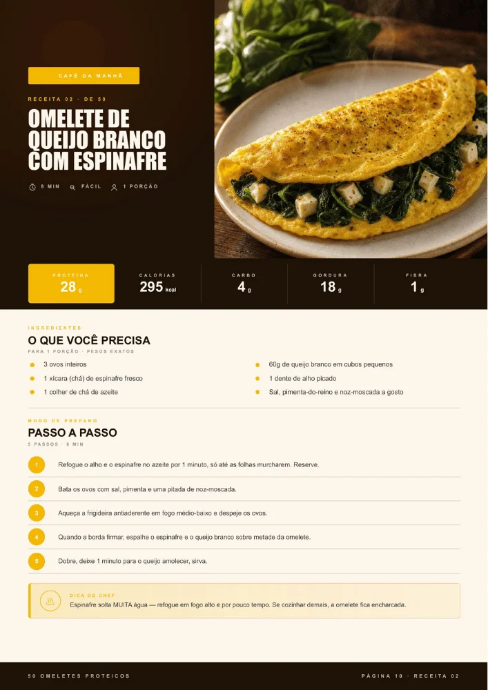 Amostra de omelete proteico recheado 9
